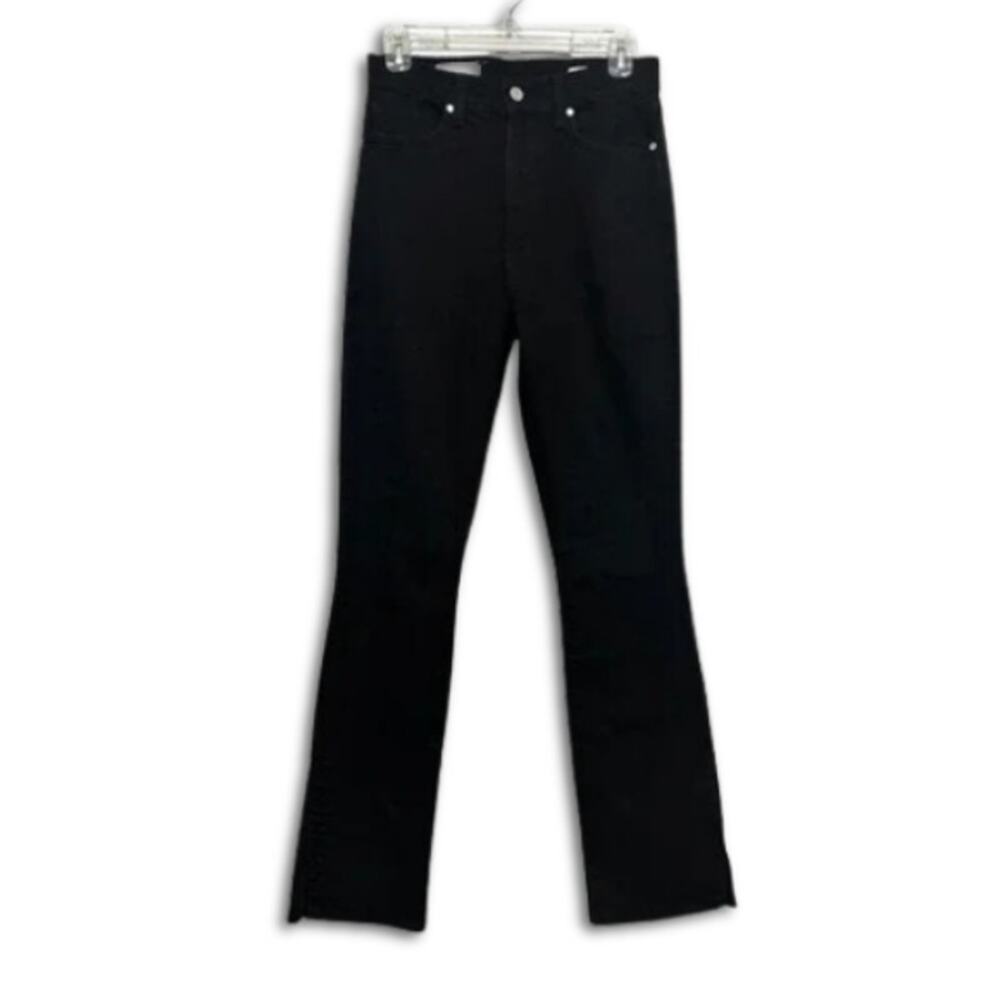 Bldwn Vented Skinny Fit Jeans Side Slits Hem Cotton Blend Stretch Black W 27 NWT
